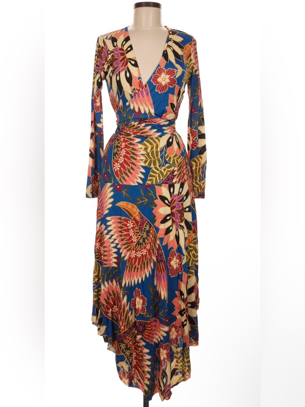 FARM Rio Multicolor Floral Wrap Maxi Dress - Picture 2 of 4